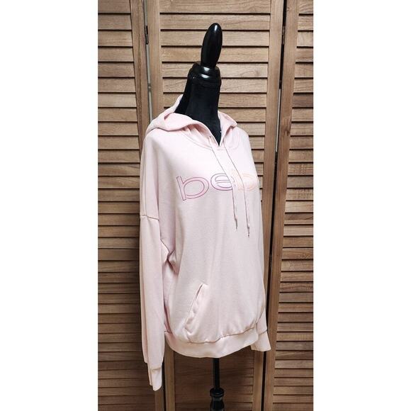 Bebe Sport Women’s Athletic Fleece Pink Plus Size 3X Hoodie Pullover Sweater - Picture 2 of 7